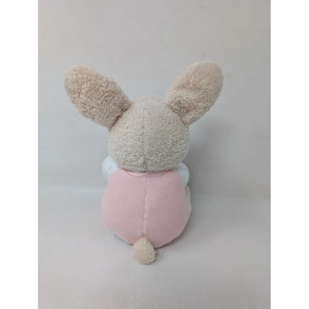 Vintage Carters Prestige White Bunny Rabbit Plush Rattle Stuffed Animal Baby 90s